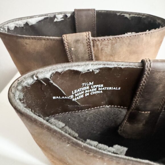 Vintage Natural  Reflections Nubuck Suede Brown Western Mid Calf Boots 7.5 - Picture 8 of 10